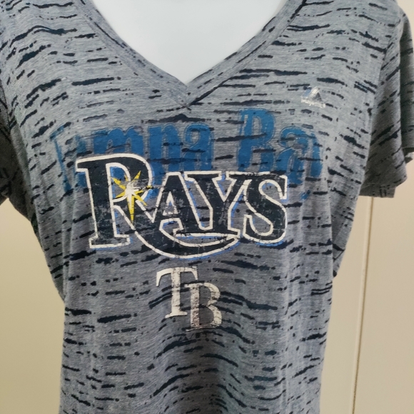 ✨️TAMPA BAY RAYS ⚾ Super lightweight, & semi sheer, plunging Women's VNeck.Sz.XL - Picture 2 of 3